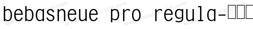 bebasneue pro regula字体转换